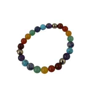7 Chakra Bracelet with Pyrite