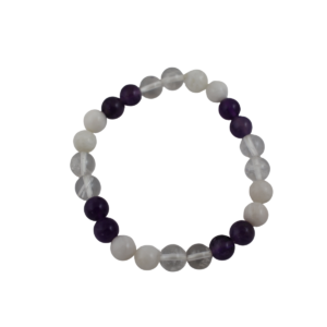 Clear Quartz & White Quartz Bracelet