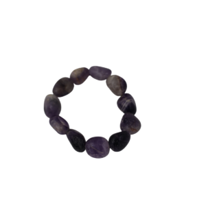 Chevron Amethyst Bracelet (Natural Gemstone)